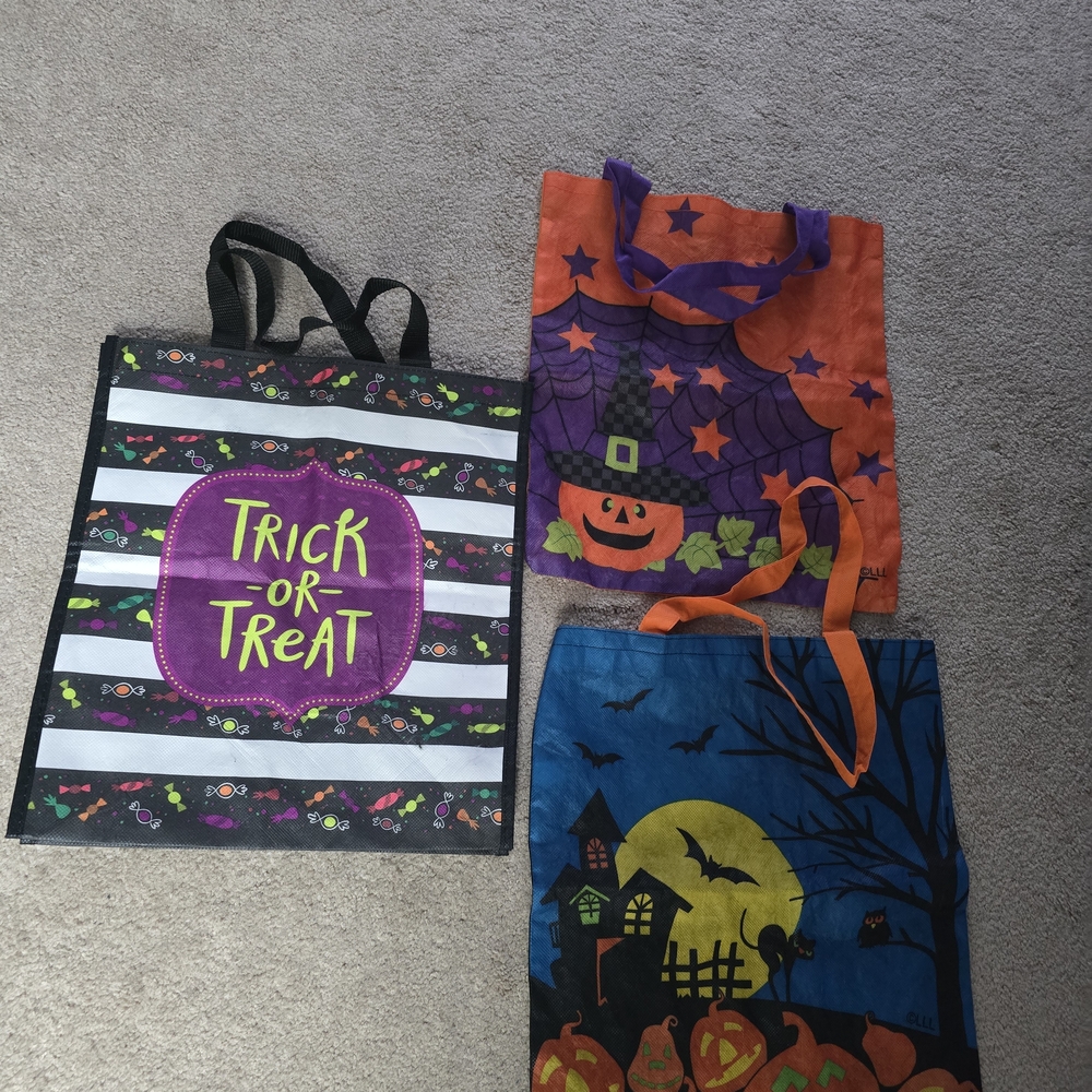 Set of 3: Halloween Trick-or-Treat Bags